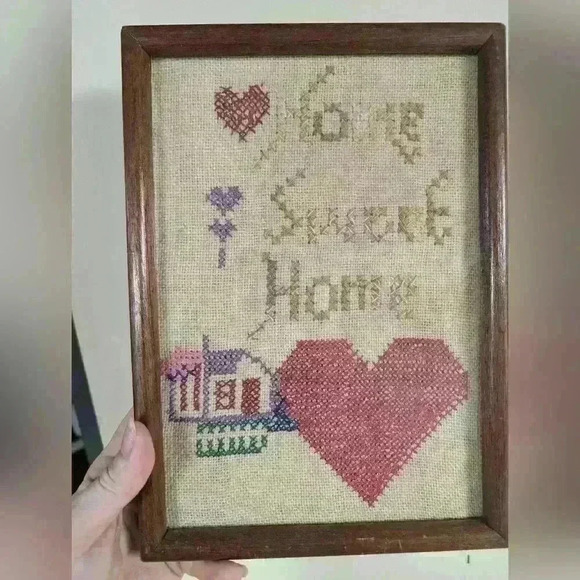 Vintage home sweet  home cross stitch - Picture 2 of 7